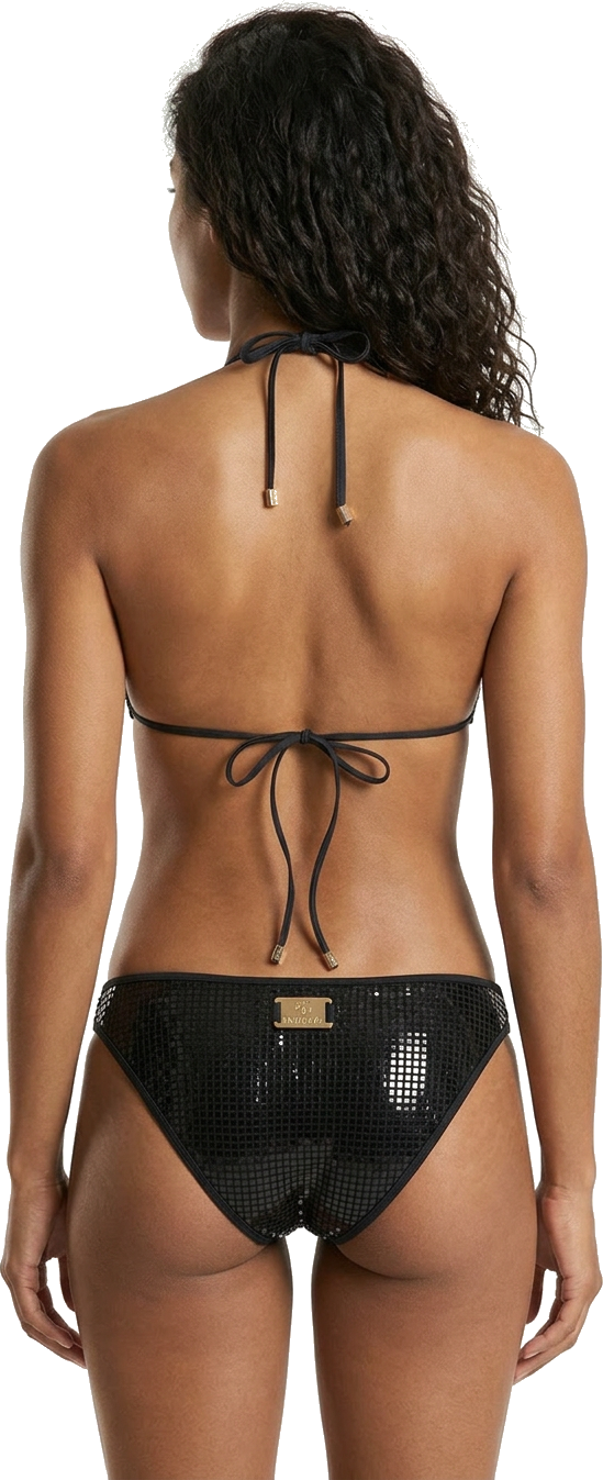 Glossy Black Squares Triangle
