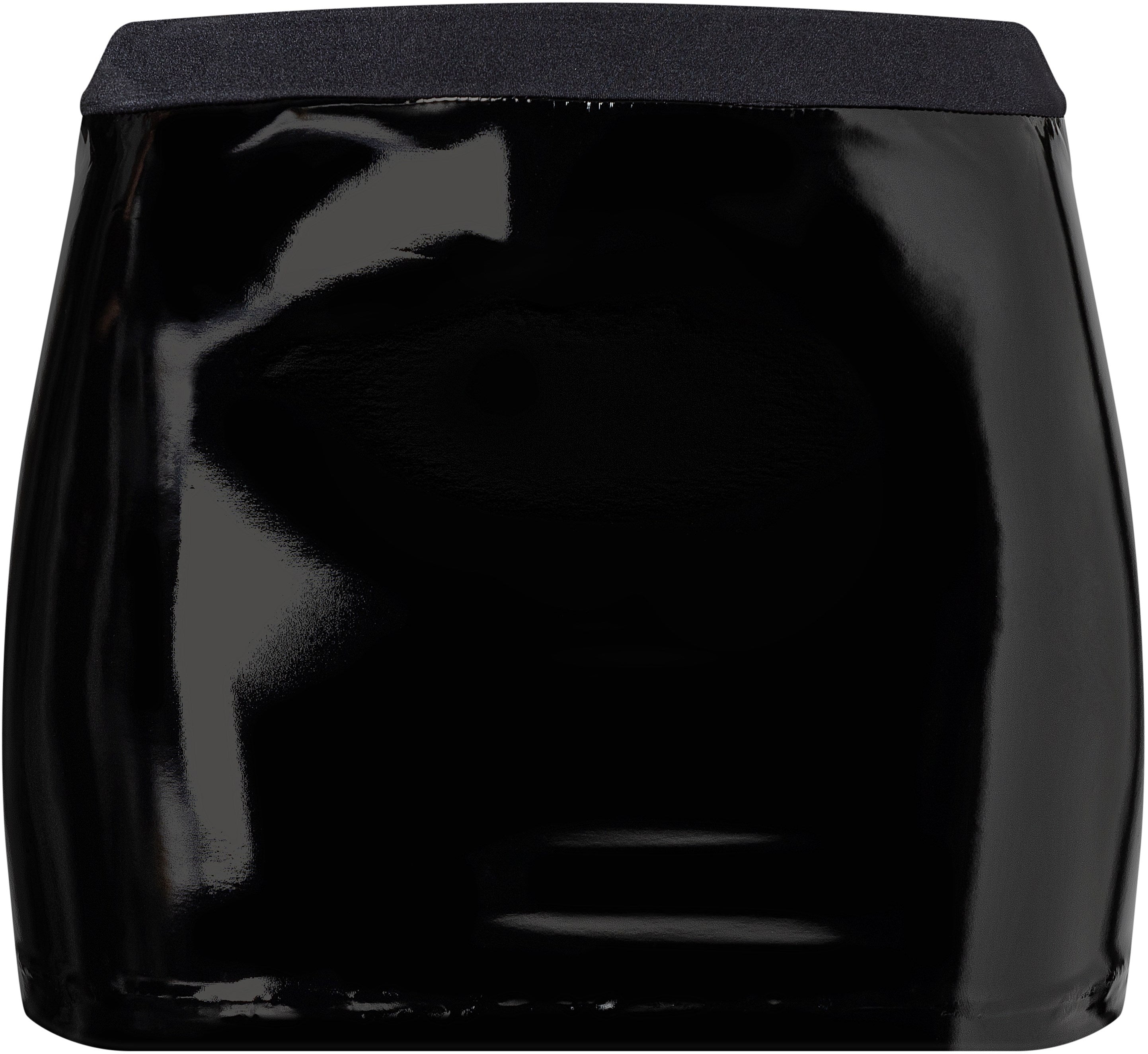 Eniqua - Black Glossy Mini Skirt