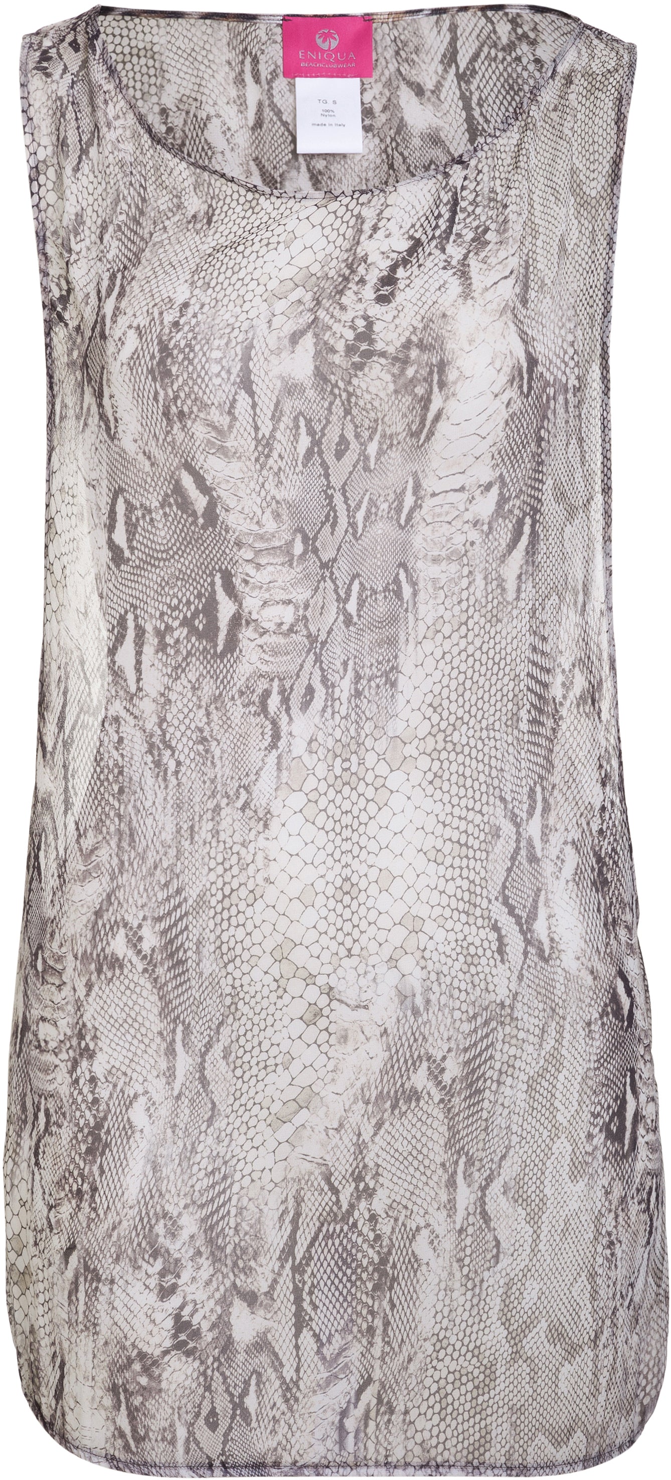 Eniqua - Gray Python Beach Dress