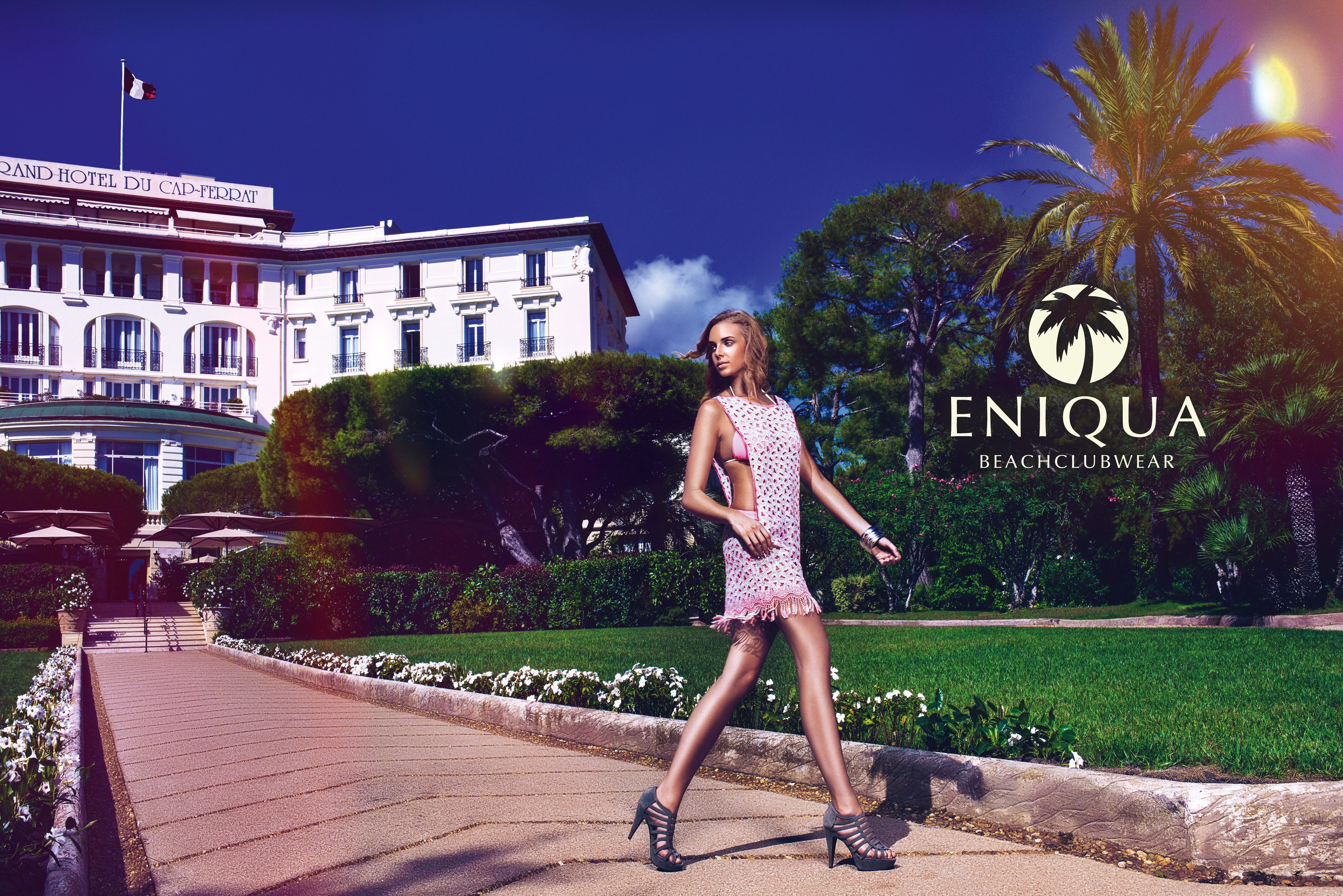 Eniqua - Pink Leo Dress Beach Dress