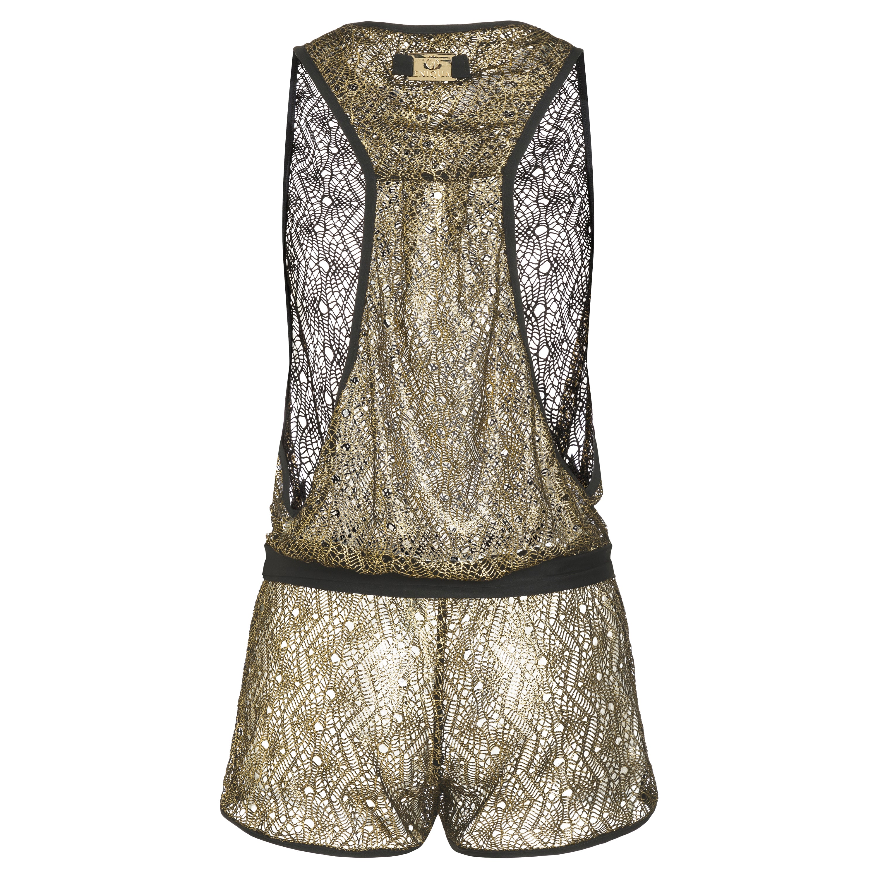 Eniqua - Black Gold Web Playsuit