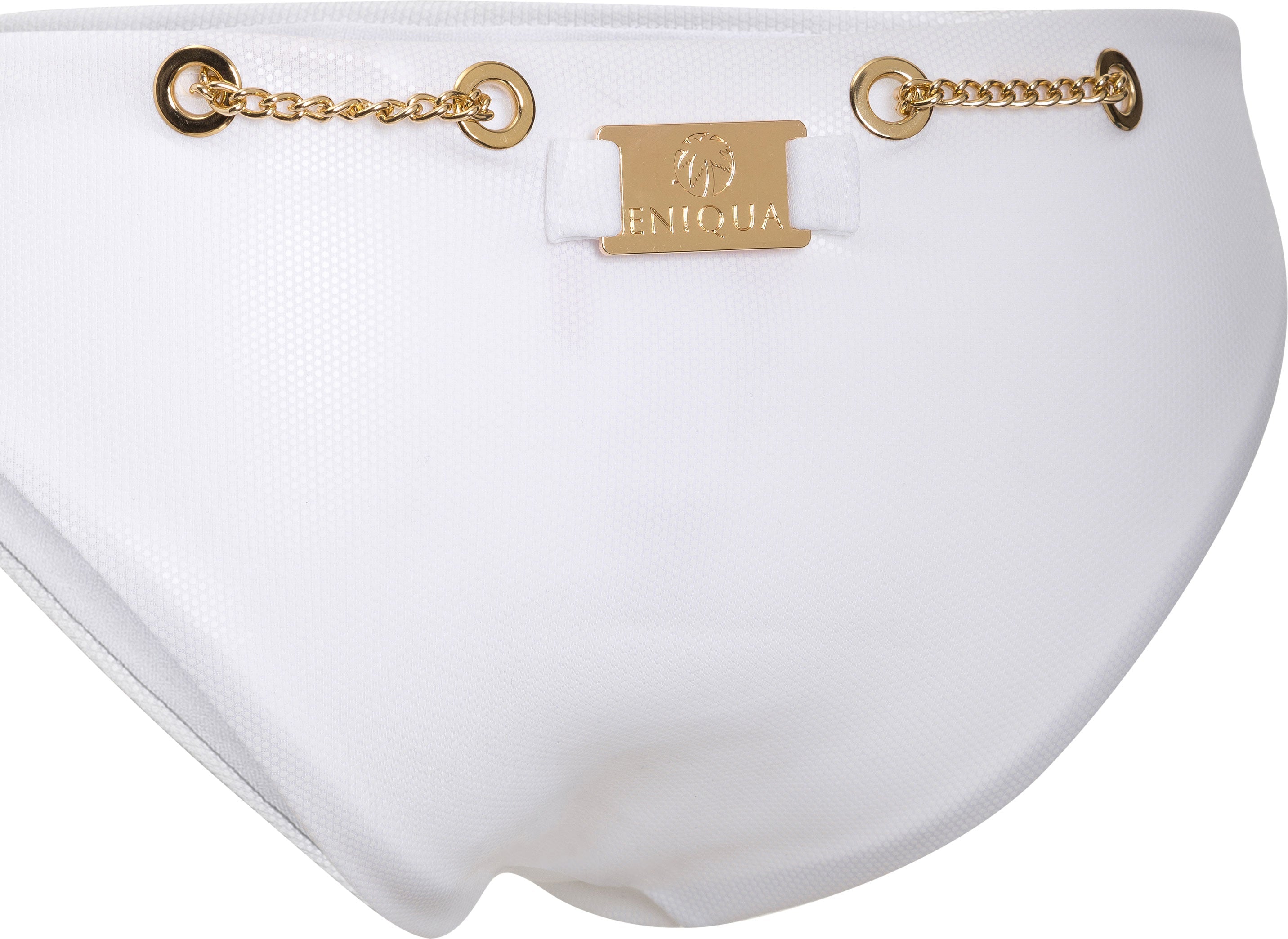 Eniqua - Tropez Bound White Triangle W/ Gold Chain