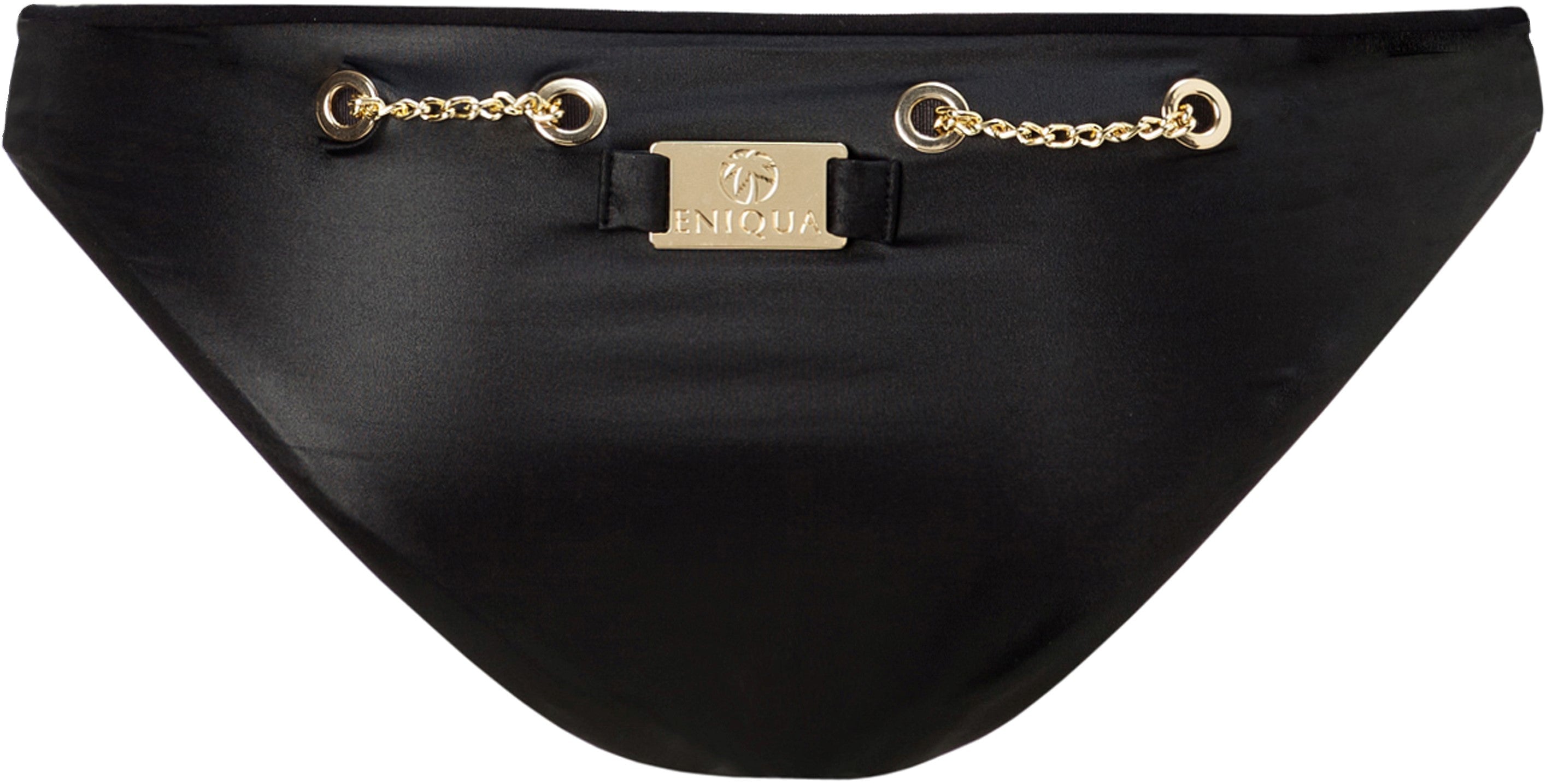 Eniqua - Lace Up Bound Black Leather