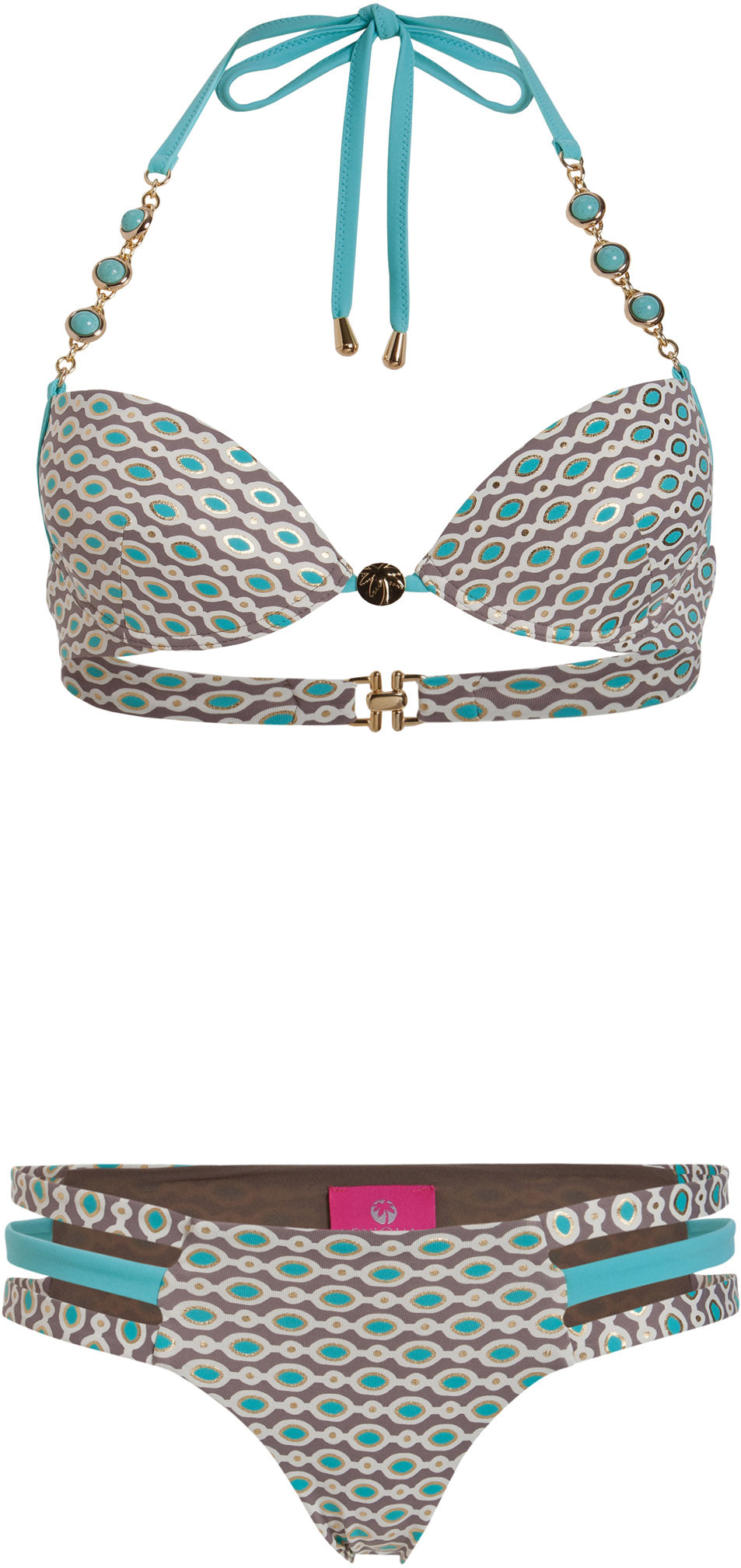 Eniqua - Blue Pearls Push Up Top